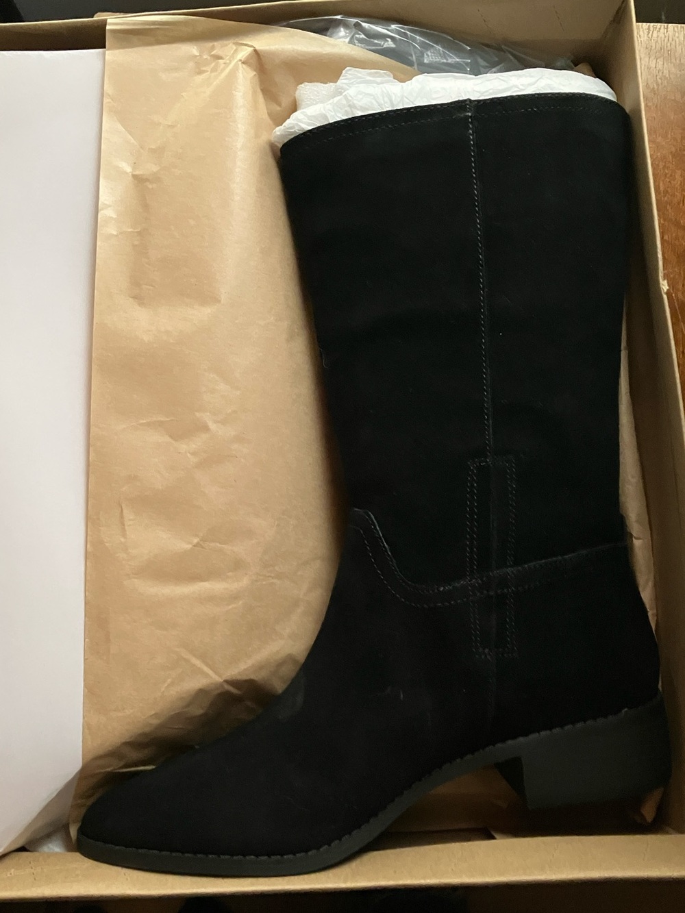 Lucky Brand Black Split Suede Women's Boots - Size 9M